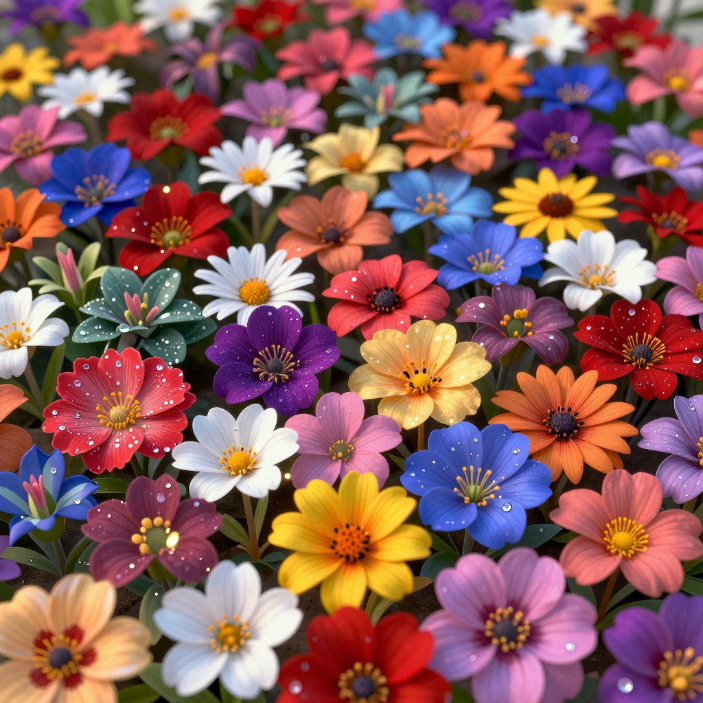 photorealistic world flower species render scientific accuracy