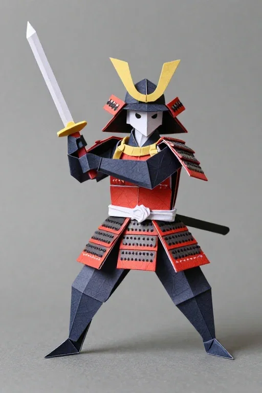 origami paper craft japanese warrior armor sword