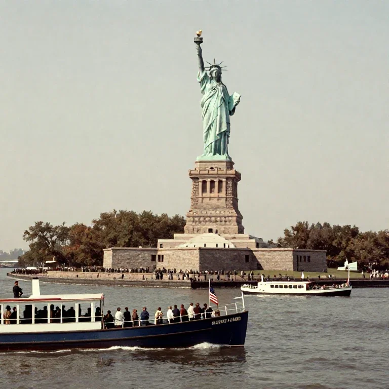 statue of liberty unveiling 1886 new york harbor