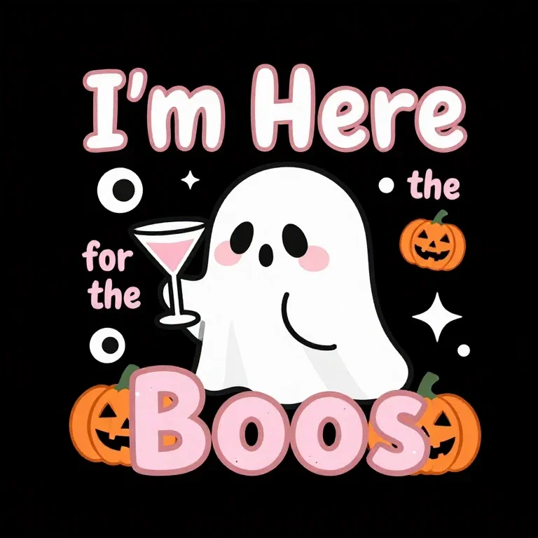halloween ghost martini shirt design