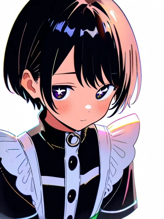 cute tie wearing jersey maid anime illustration