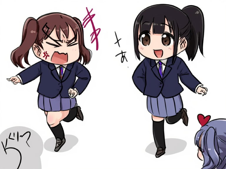 anime high school girls chase heart