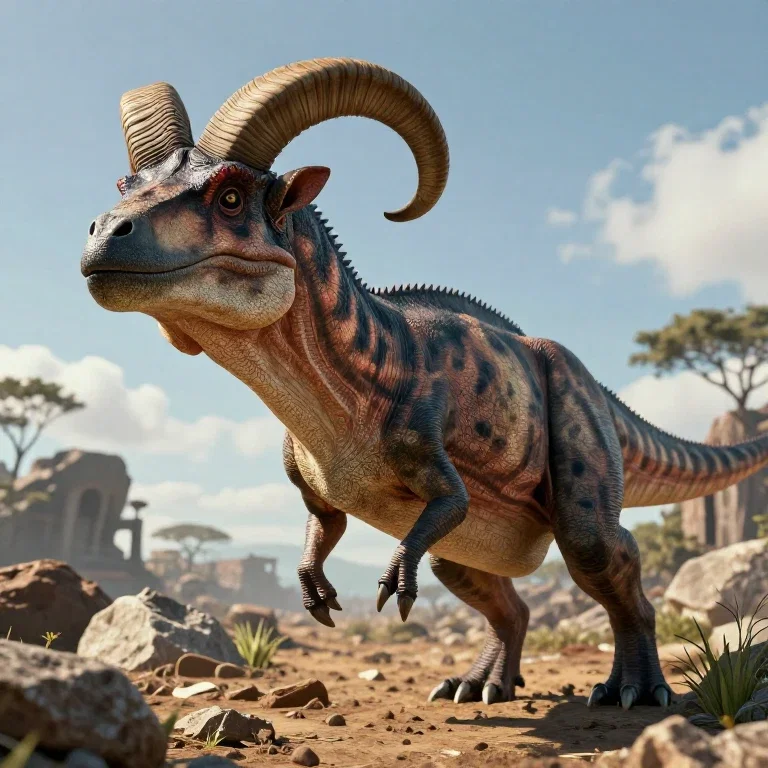 pakicphalosaurus with sheep horns