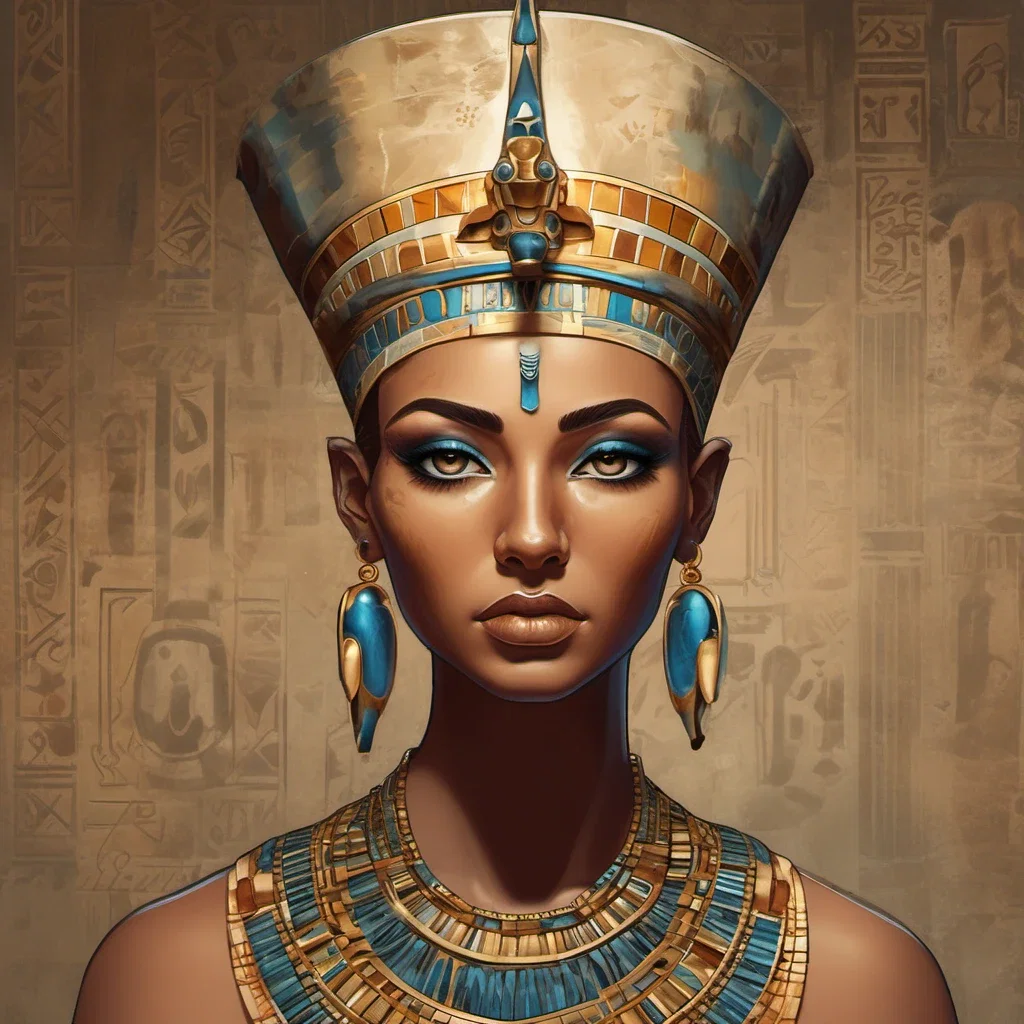 egyptian princess bust fantasy illustration detailed