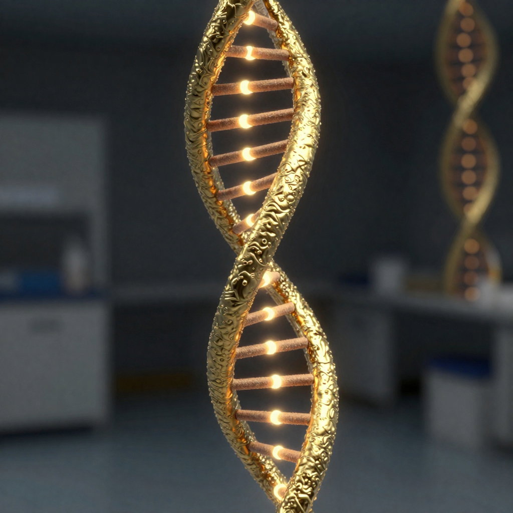 triple stranded dna helix 3d rendering
