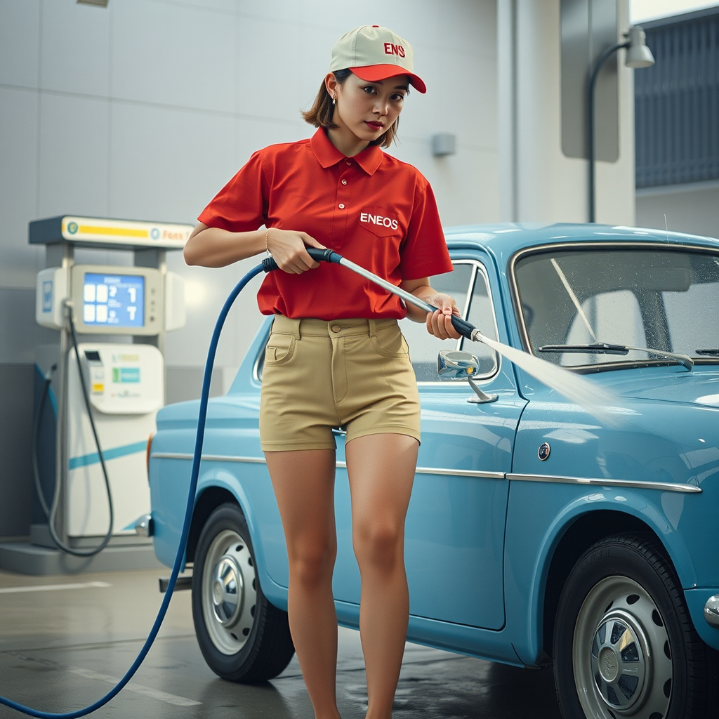 japanese eneos attendant ford anglia gas station