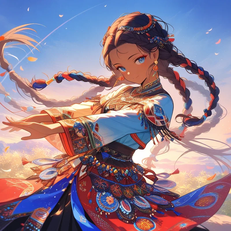 民族衣装少女