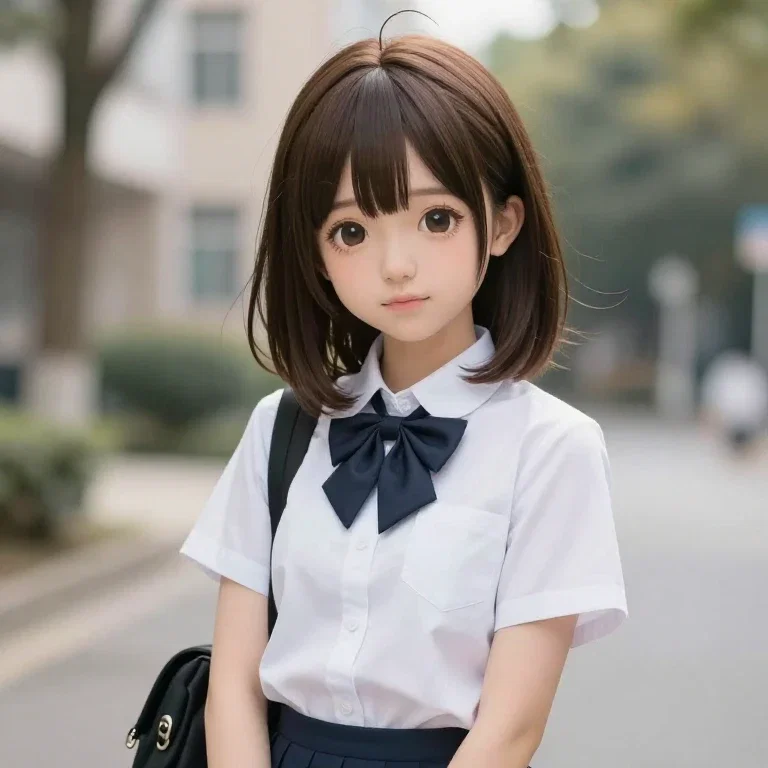university freshman delicate doll like anime