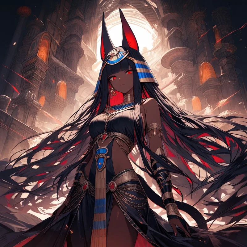 褐色エジプト猫耳ロリ