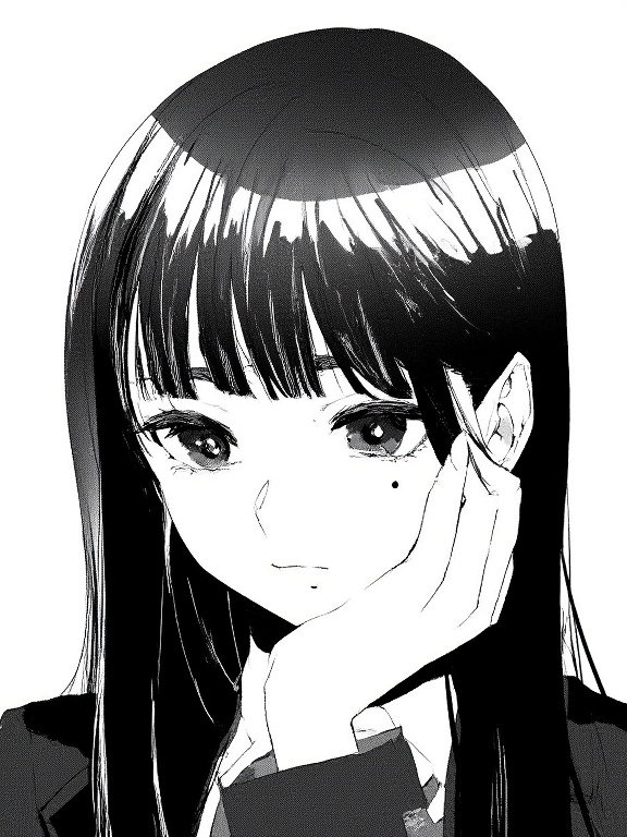 anime school girl deep in thought