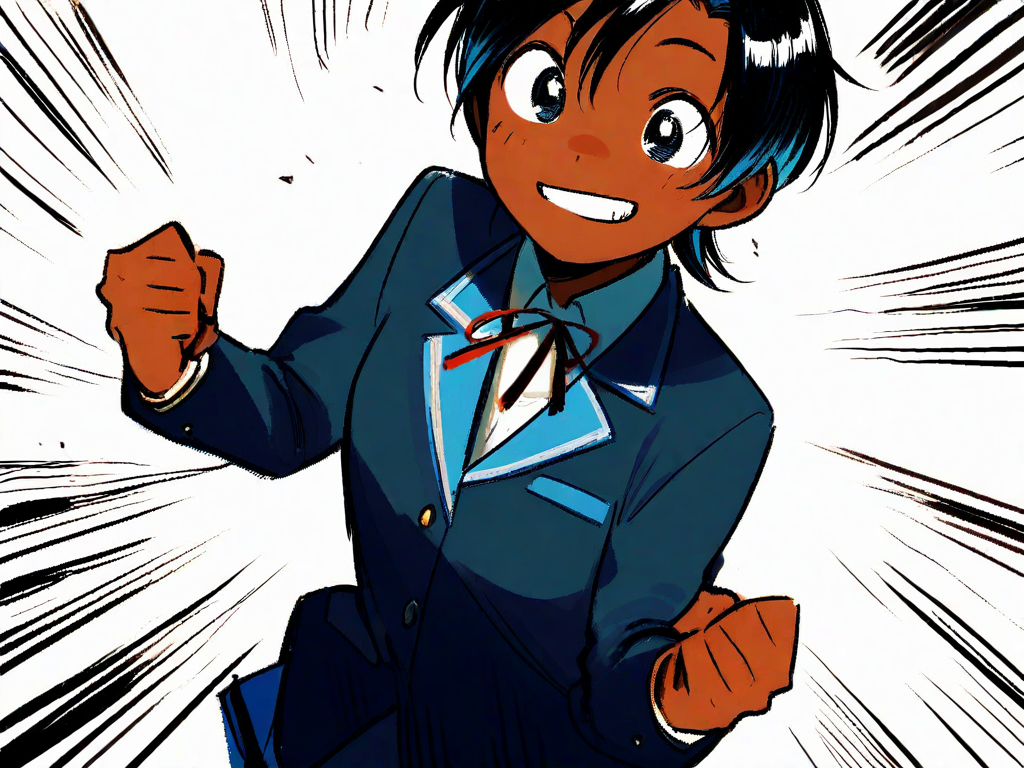 high school goy short hair smiling speed