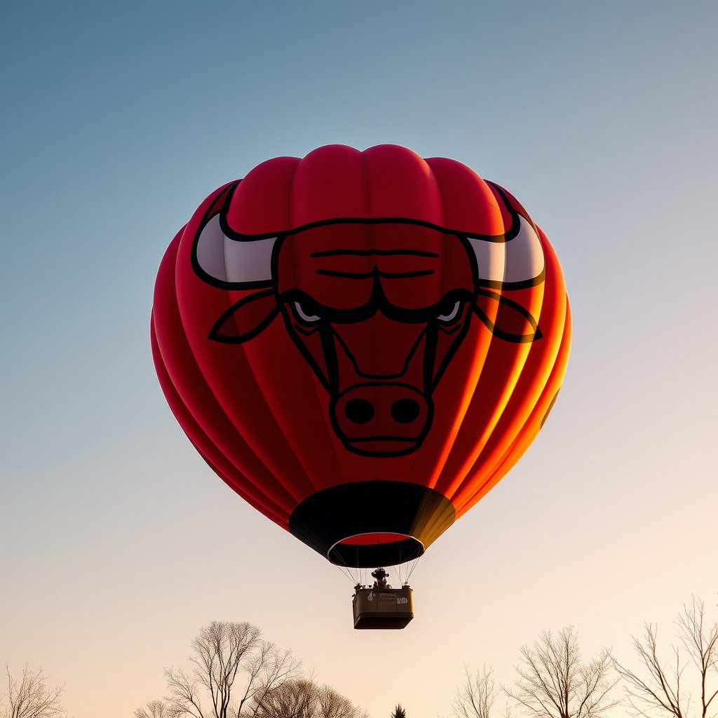chicago bulls hot air balloon art