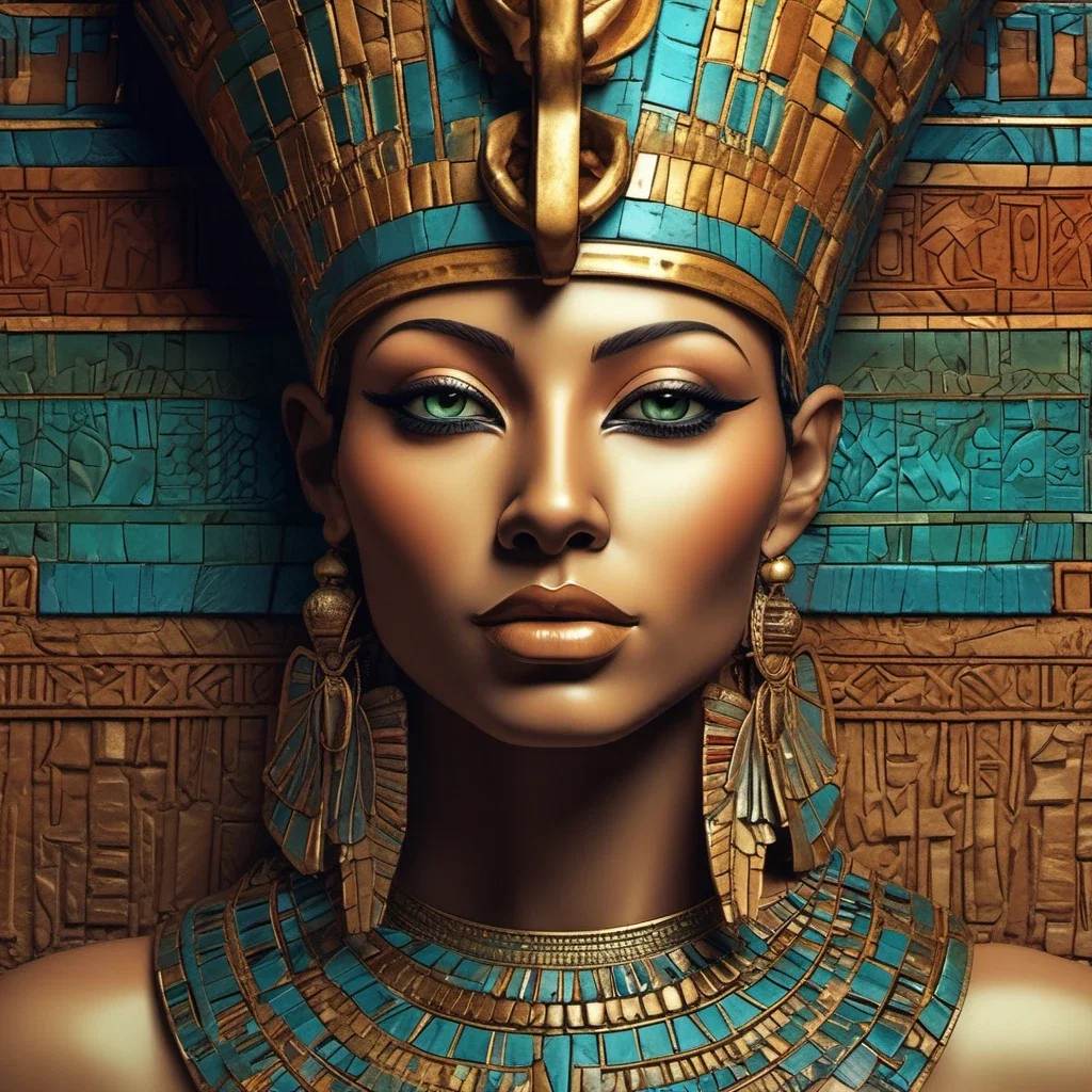 egyptian princess hatshepsut bust fantasy art