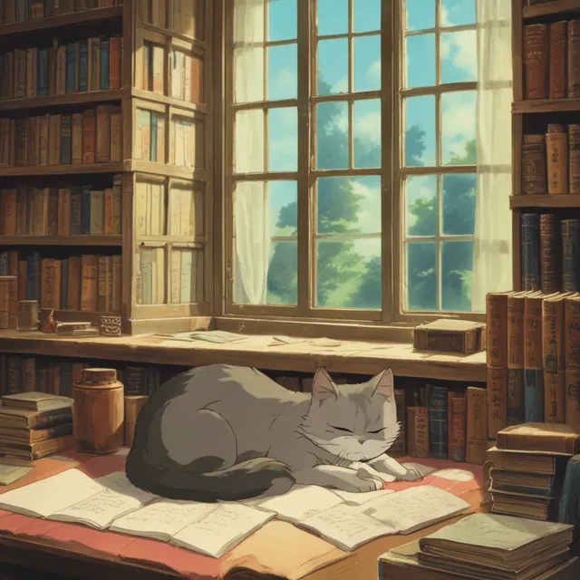 Cat in the Library