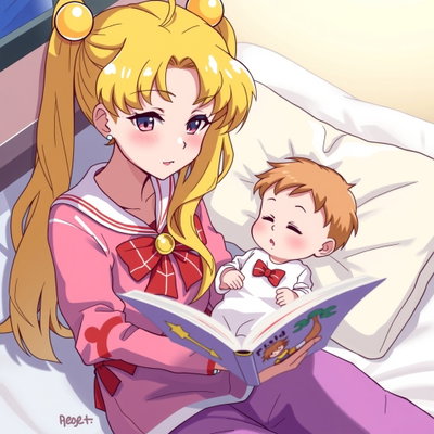 hair cartoon pajamas male baby reading bedtime stories bed blanket