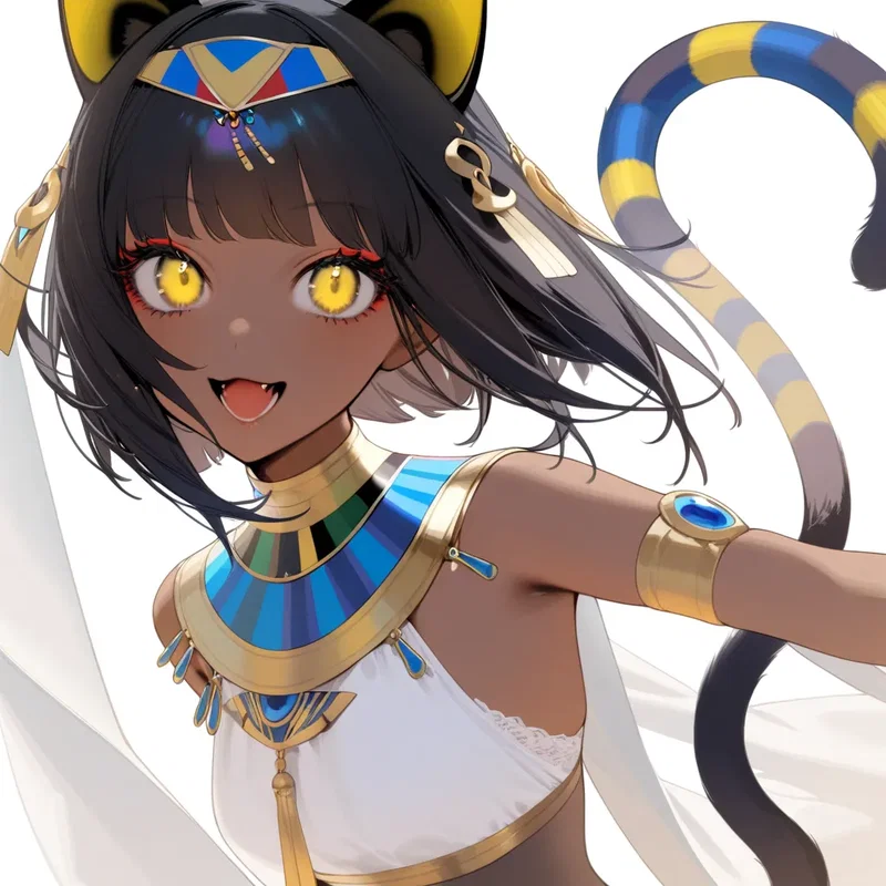 褐色エジプト猫耳ロリ