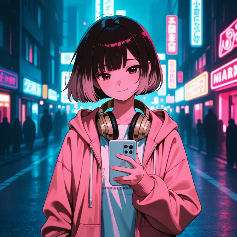 スマホをいじる女の子２
