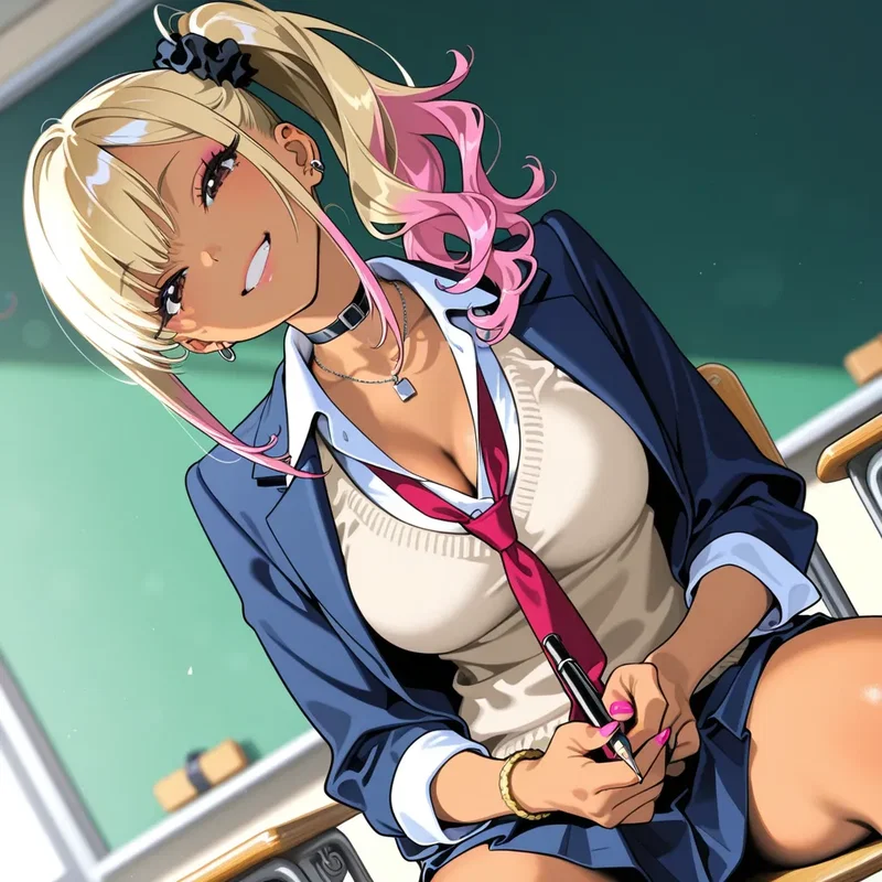 黒ギャルの女の子