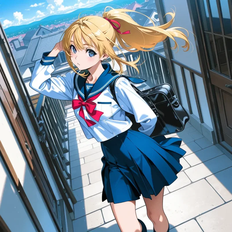 登校する霧賀魔子ちゃん4