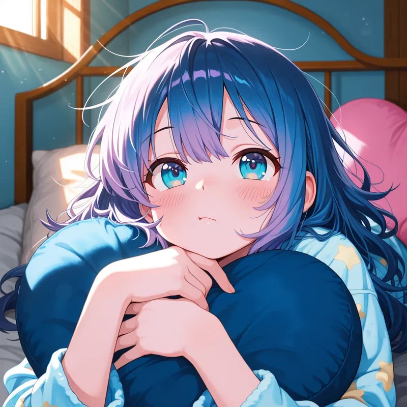 気になるヒトを想う抱き枕少女