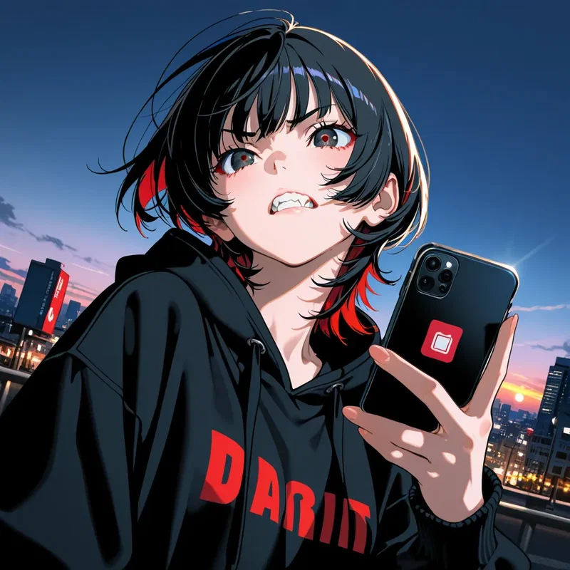 待ち合わせ場所にいつまでたっても来ない友人に怒り心頭の女の子