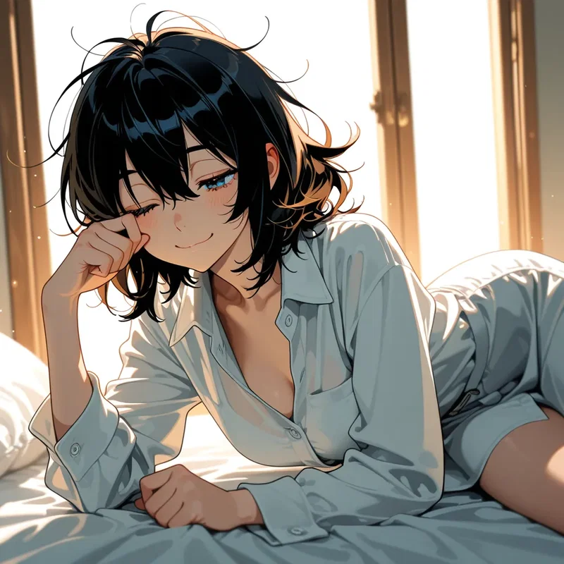 寝起きの女の子