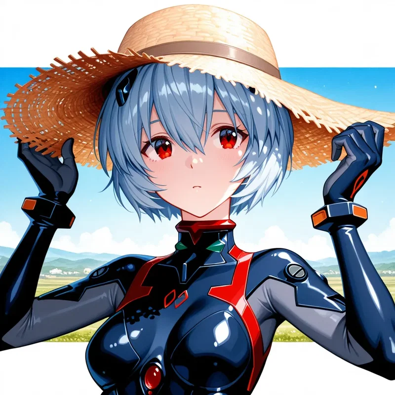 農作業する綾波レイ