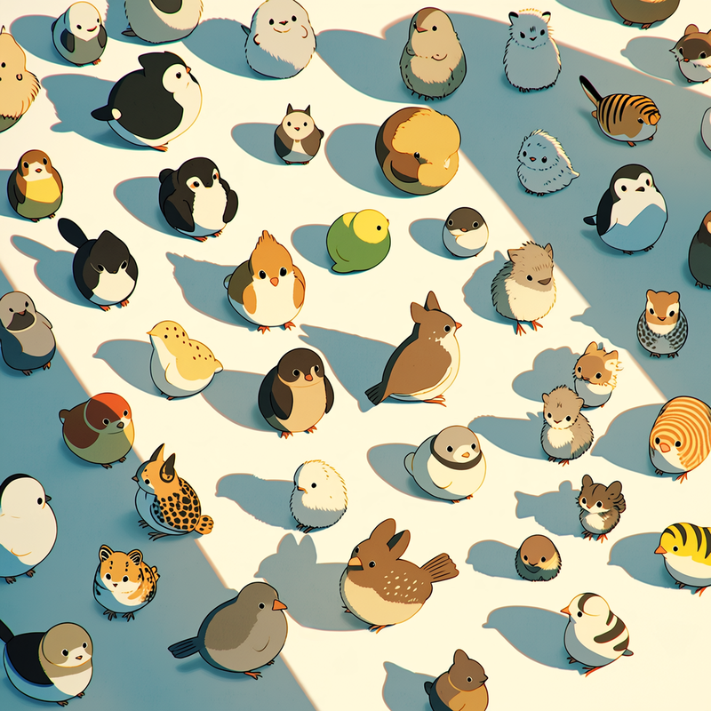 動物の立体シールその4