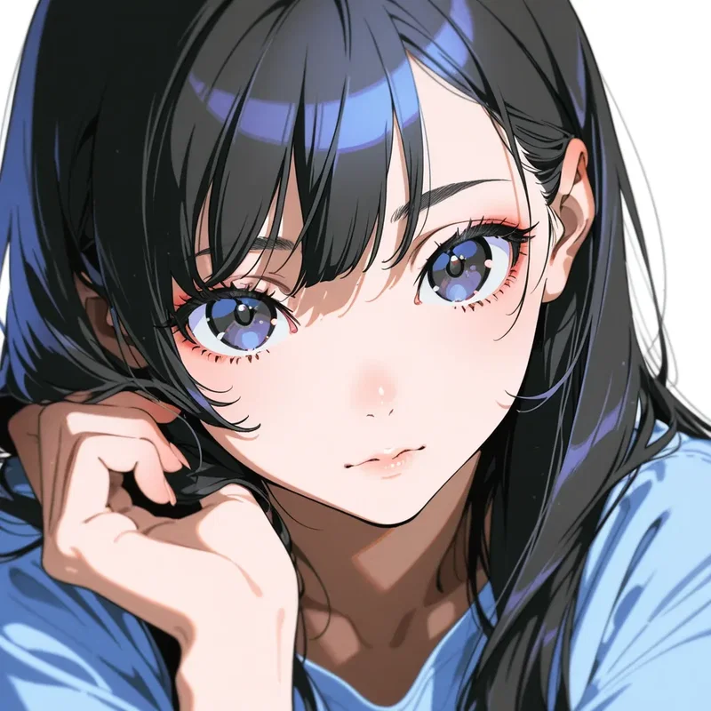 じっと見る女の子