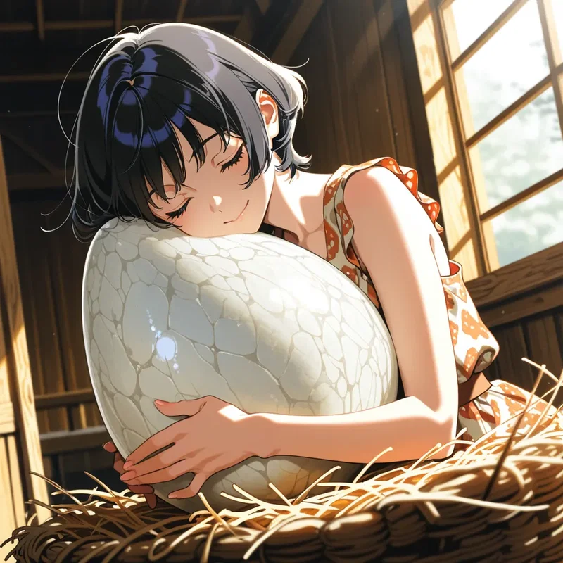 【竜と少女・第一章】拾った卵を大切に温める少女