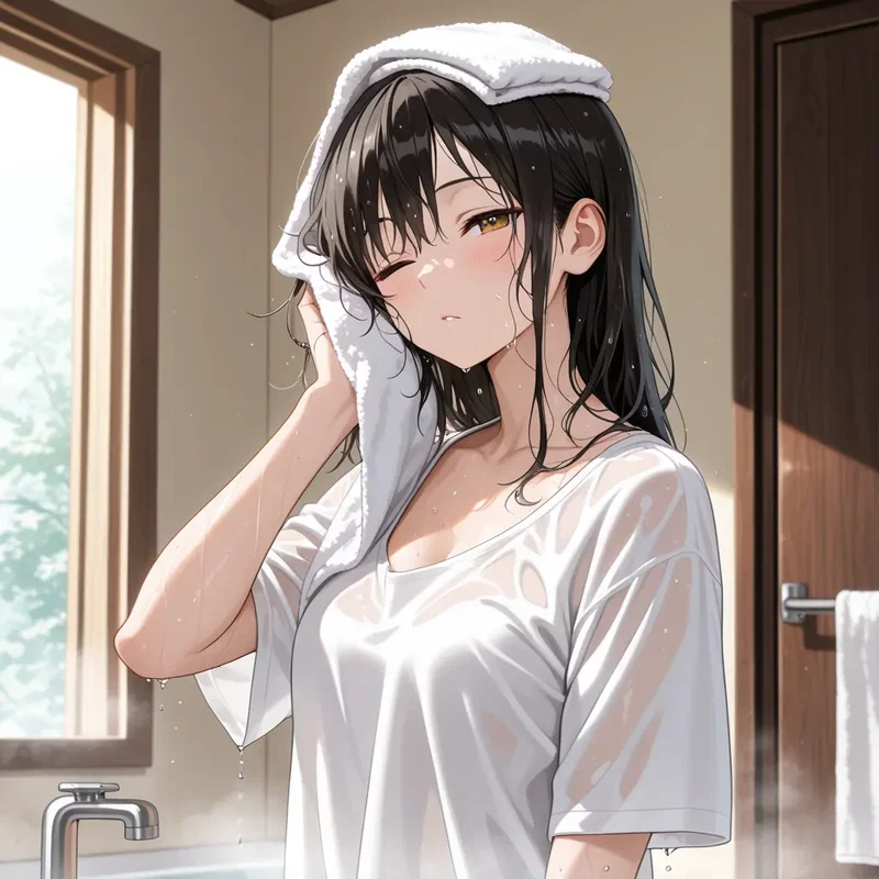 湯上り少女
