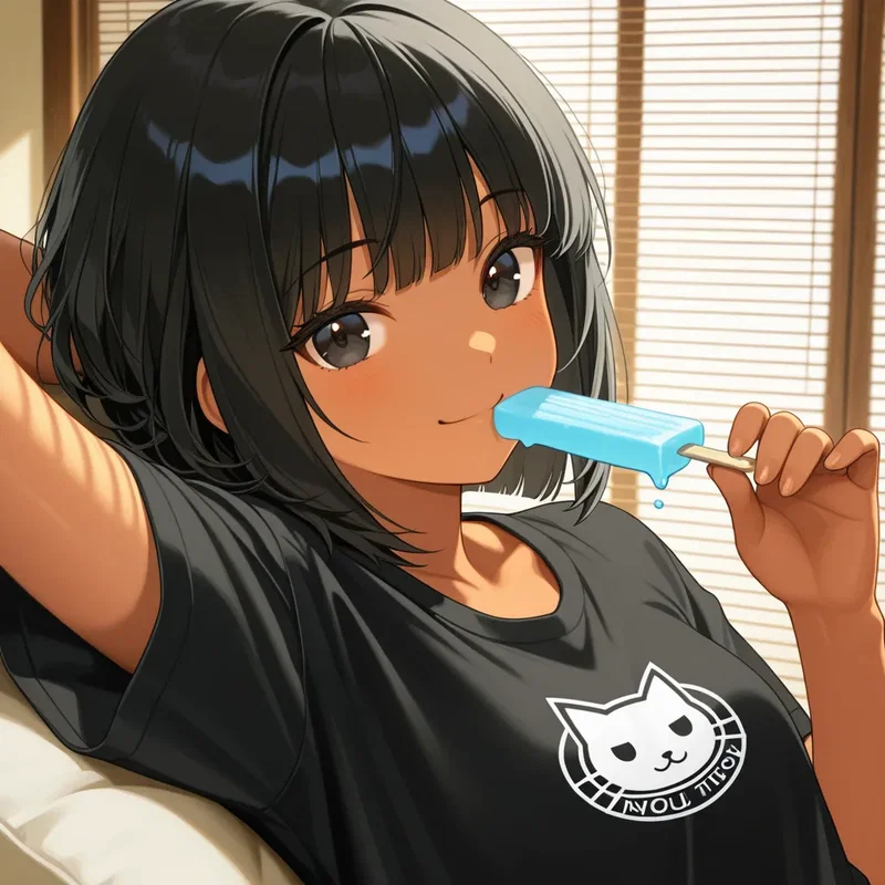 アイスを食べる少女3