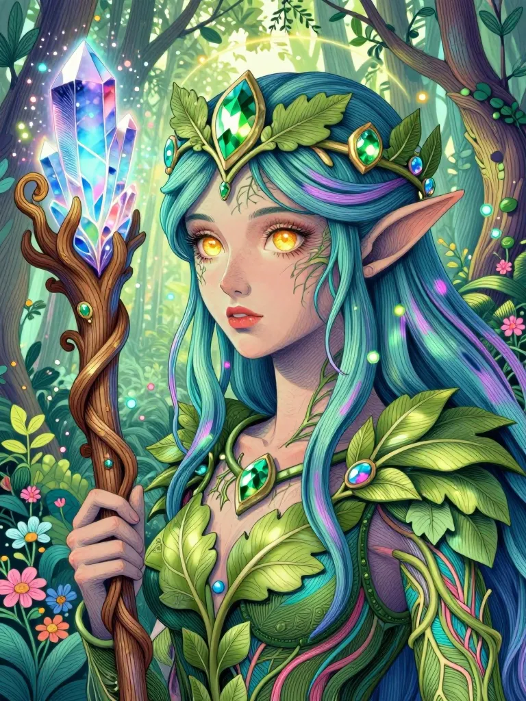 Jeune Druidesse Elfe