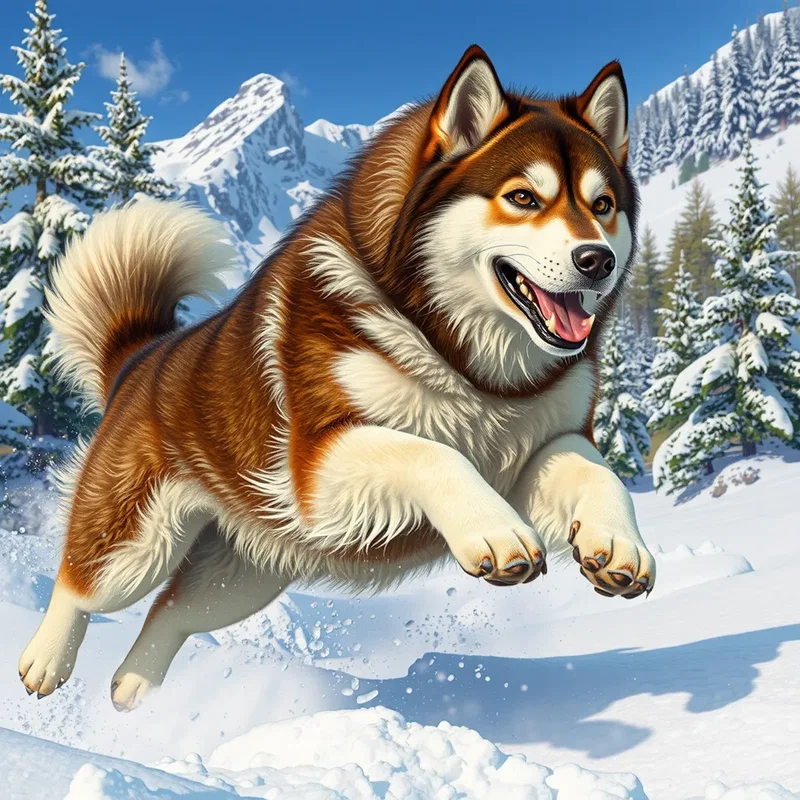 Malamute d'Alaska Bondissant