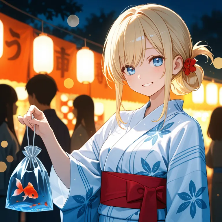金髪美女と夏祭り2