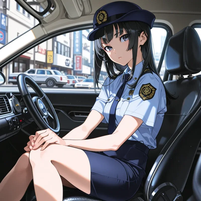 ミニパトの中の婦警さん