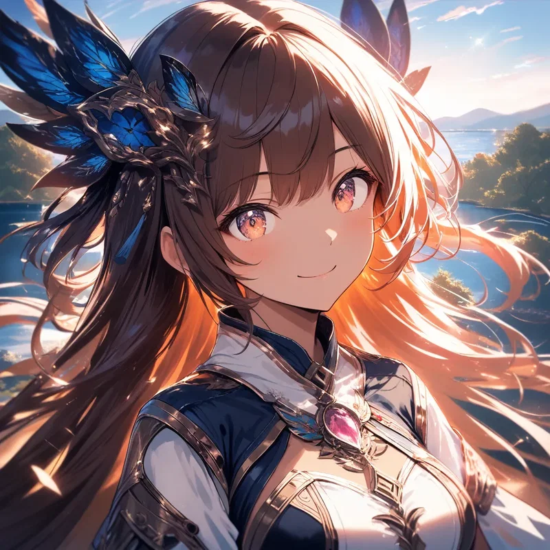静かな湖畔の森に住む美少女