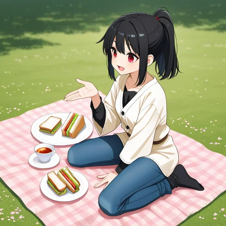 ピクニックの女の子1