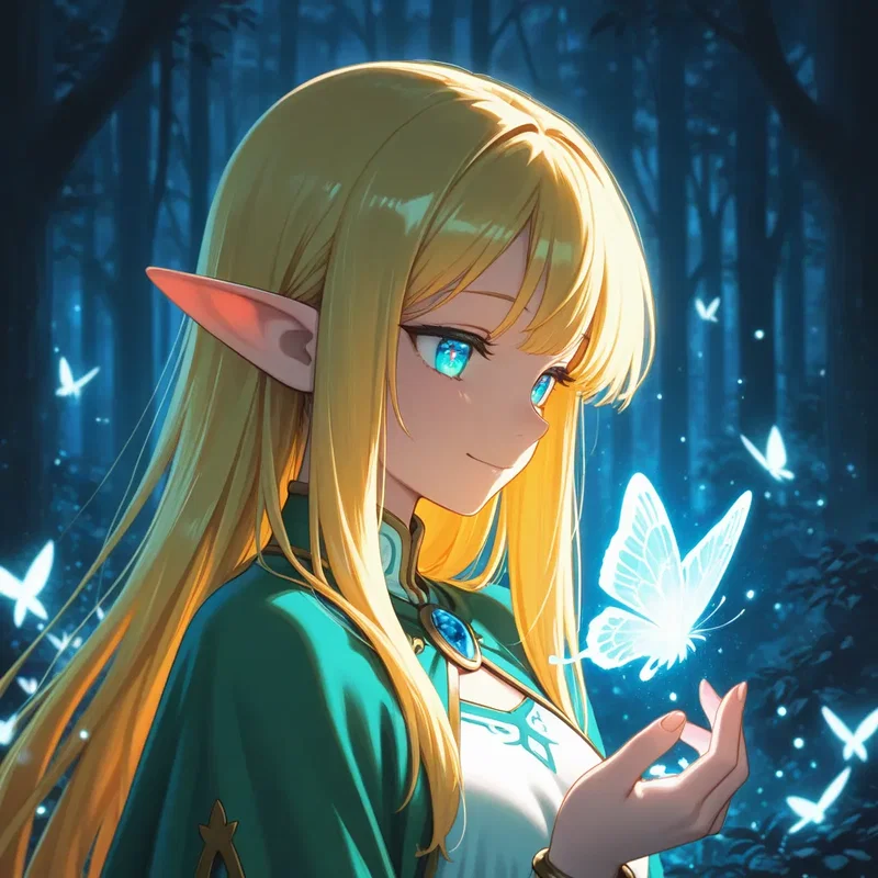 エルフと蝶