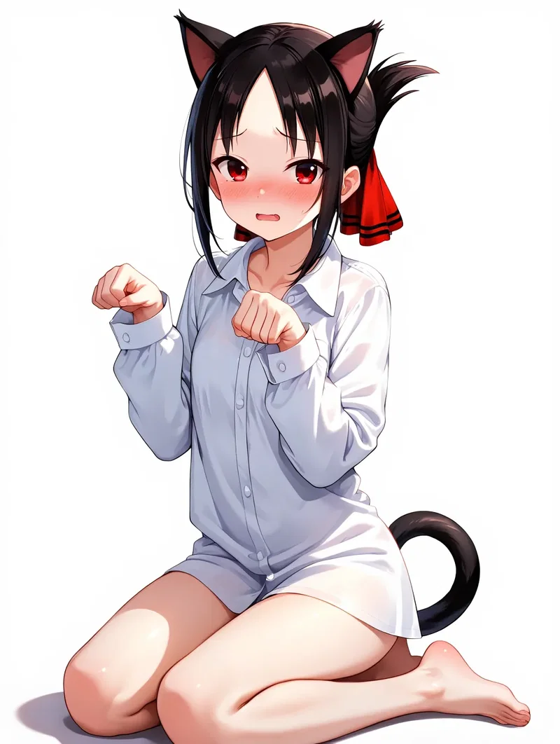 白銀ワイシャツin四宮(猫耳)