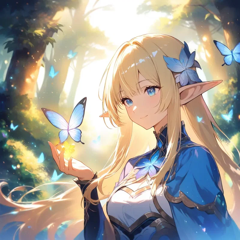 エルフと蝶