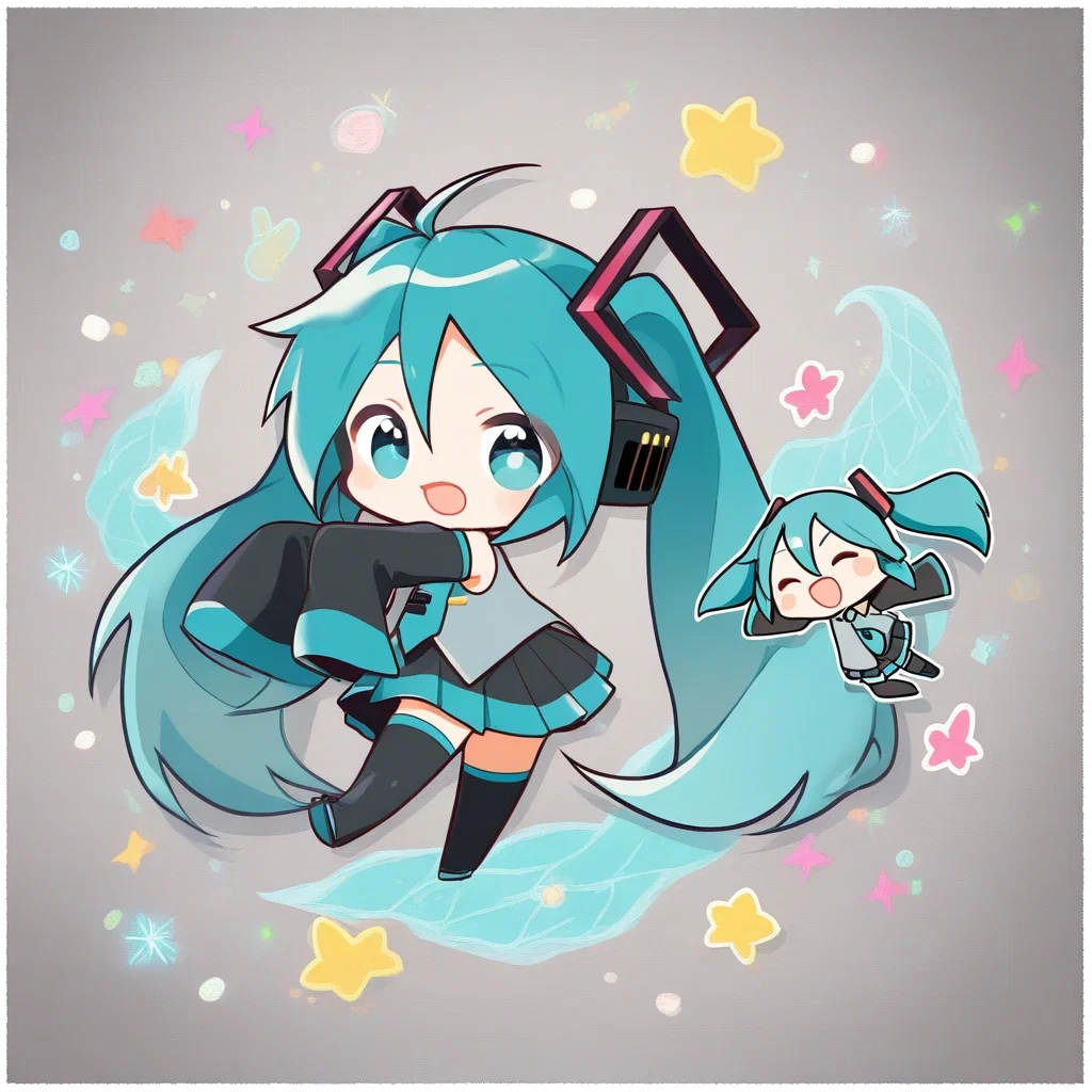 hatsune miku chibi character