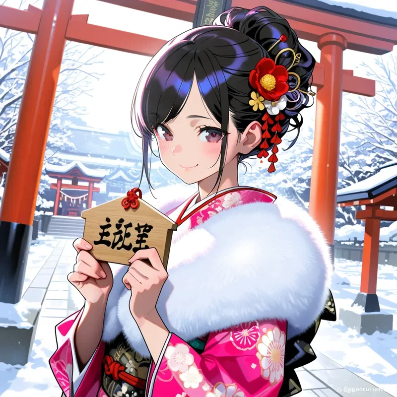 初詣に来た女の子