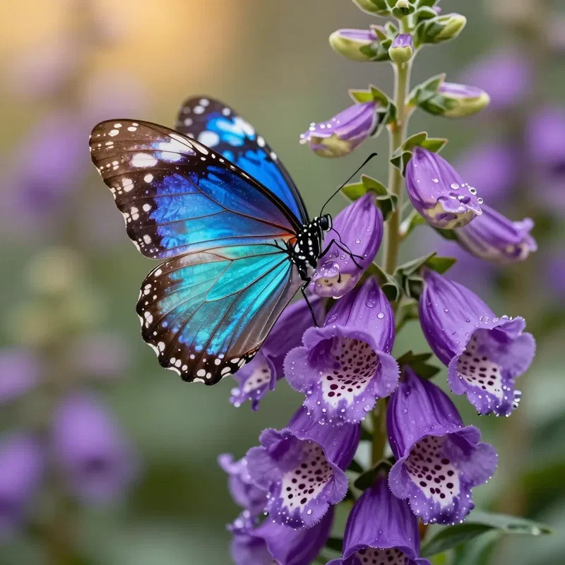 Morpho Bleu sur Digitale Pourpre