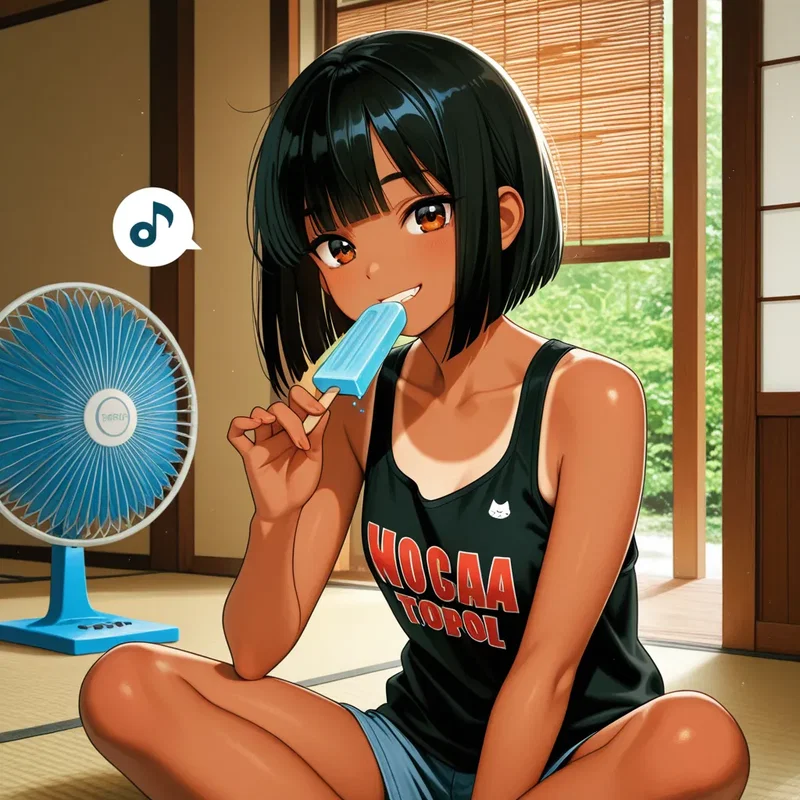 アイスを食べる少女5