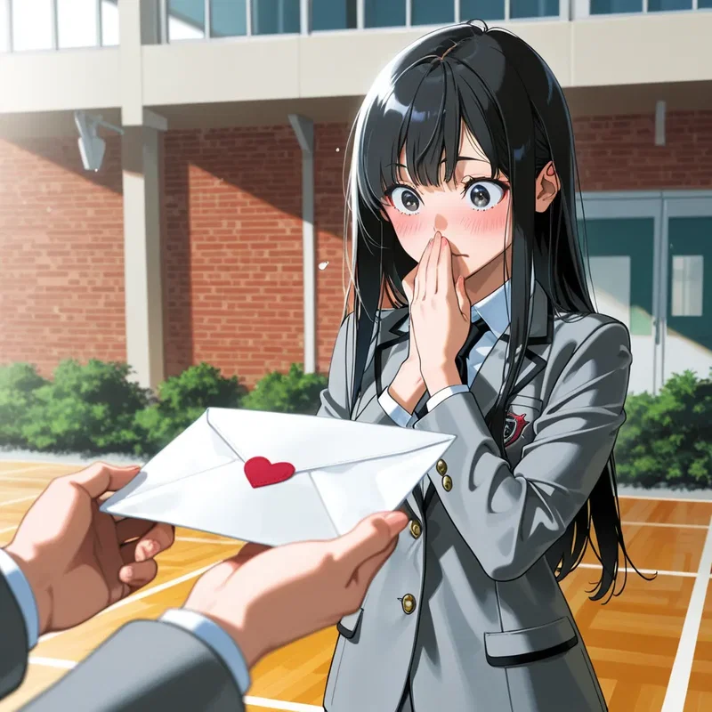 ひとけのない場所に呼び出されいきなり告白された女の子