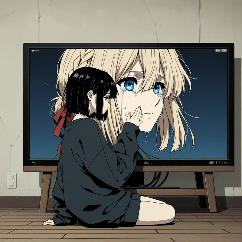 感動系アニメを見て泣きじゃくってしまった女の子感動系２