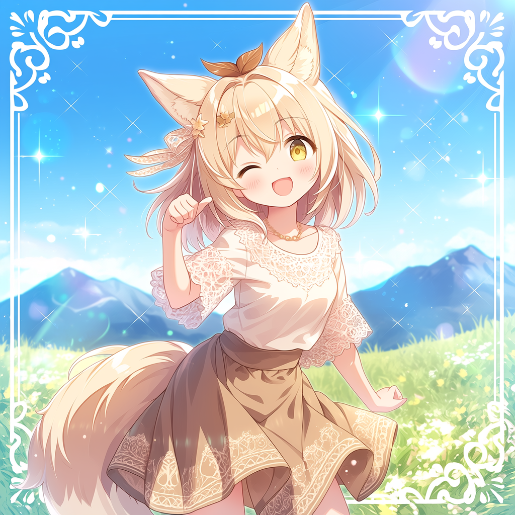 お洒落を楽しむキツネ少女4