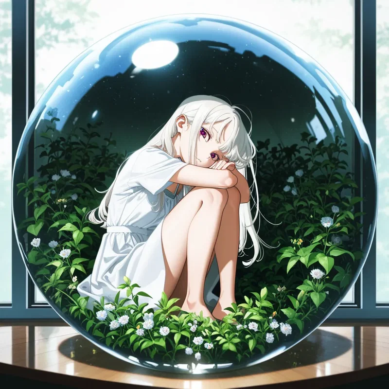 摑まちゃったけど白くて珍しい種類なので大切に飼育されている女の子１