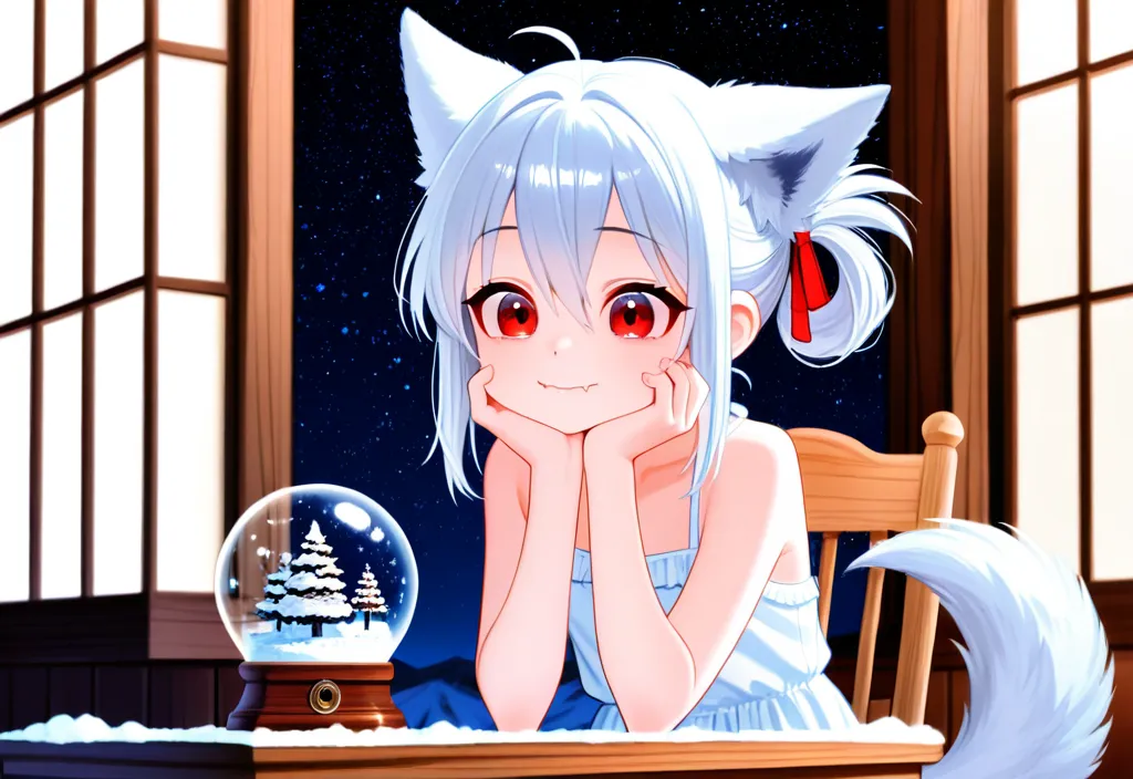 頬杖ついて見つめてる